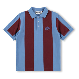 Polo de algodón orgánico a rayas Molo - Reyo | Azul
