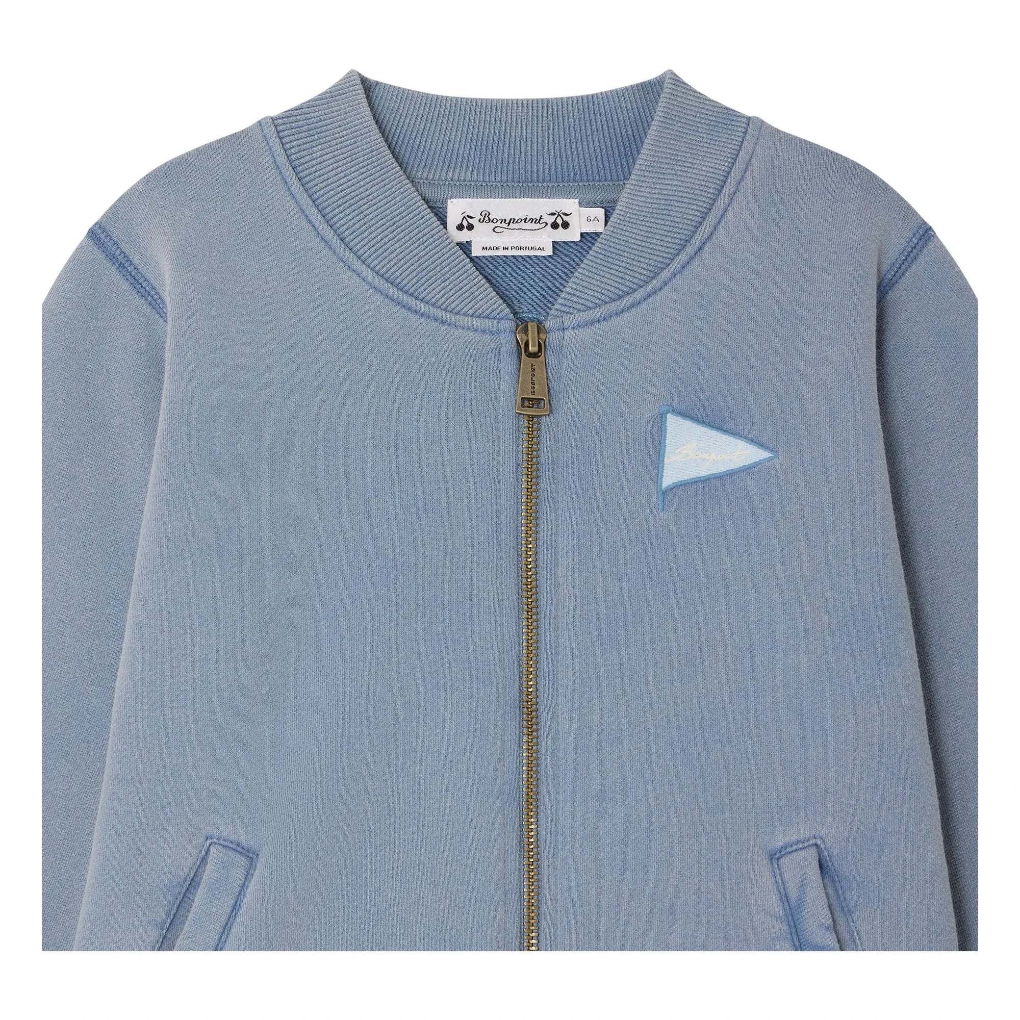 Bonpoint – Loreto Bomberjacke aus Bio-Baumwolle | Azurblau