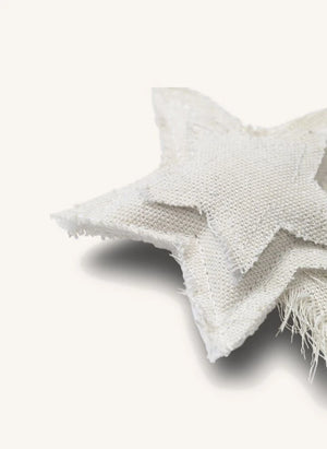 Ferm Living - Vela Star pamuklu ağaç süsleri - 4'lü Set | Beyaz