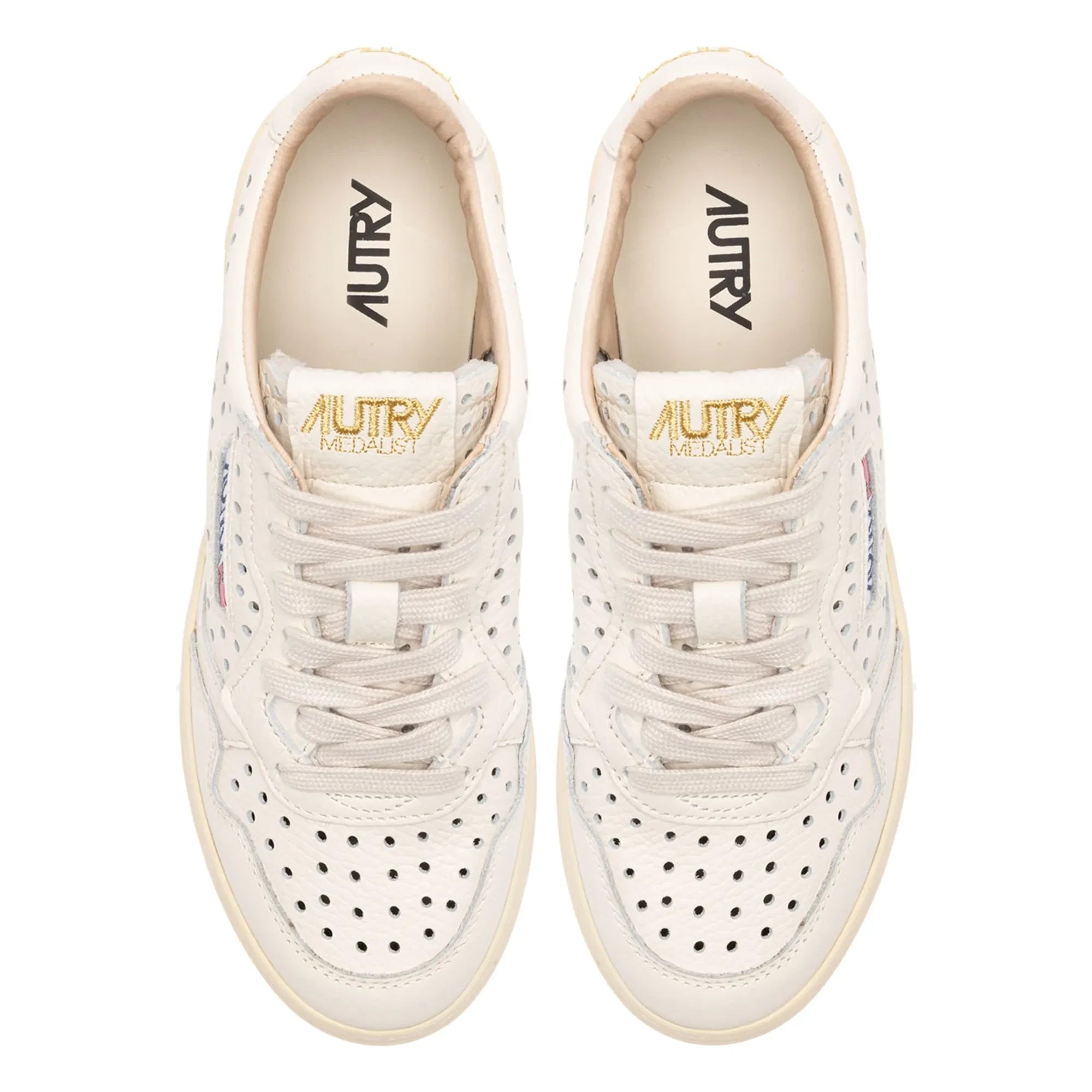 Autry - Zapatillas bajas Medalist de piel perforada | Crema