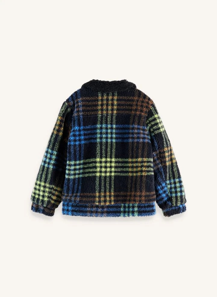 Scotch & Soda - Sherpa ekose ceket | Lacivert