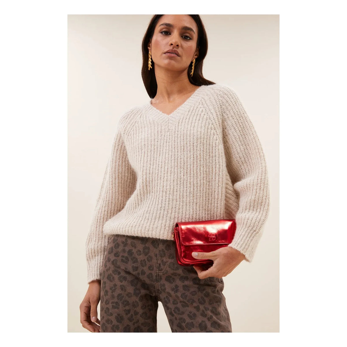 By Bar - Lew Organik Pamuklu Leopar Pantolon | Kahverengi