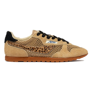 Autry - Windspin Low Leopard Wildleder-Sneakers | Camel