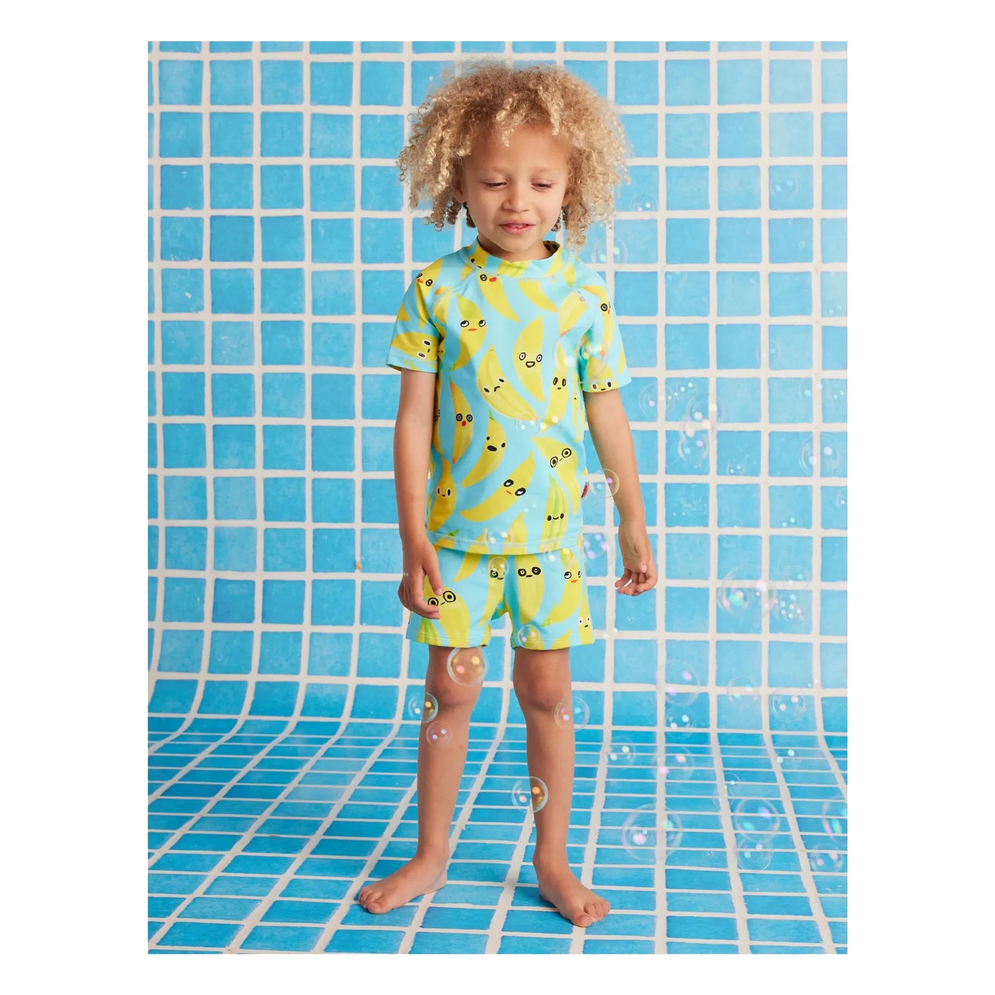 Halcyon Nights - Anti-UV Badeshirt Banana Recycelte Fasern | Türkis