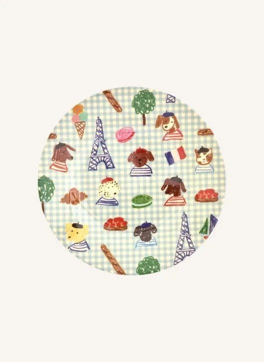 Rice - Paris Melamin Teller | Blau