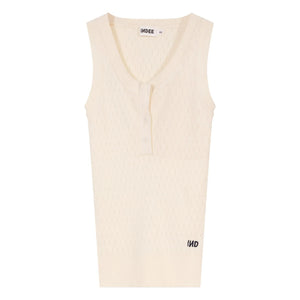 Indee - Camiseta de tirantes acanalada Volga | Blanco