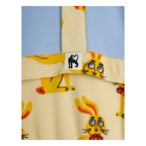 Mini Rodini - Zip-Sweatshirt Hasen Recycelte Faser | Gelb