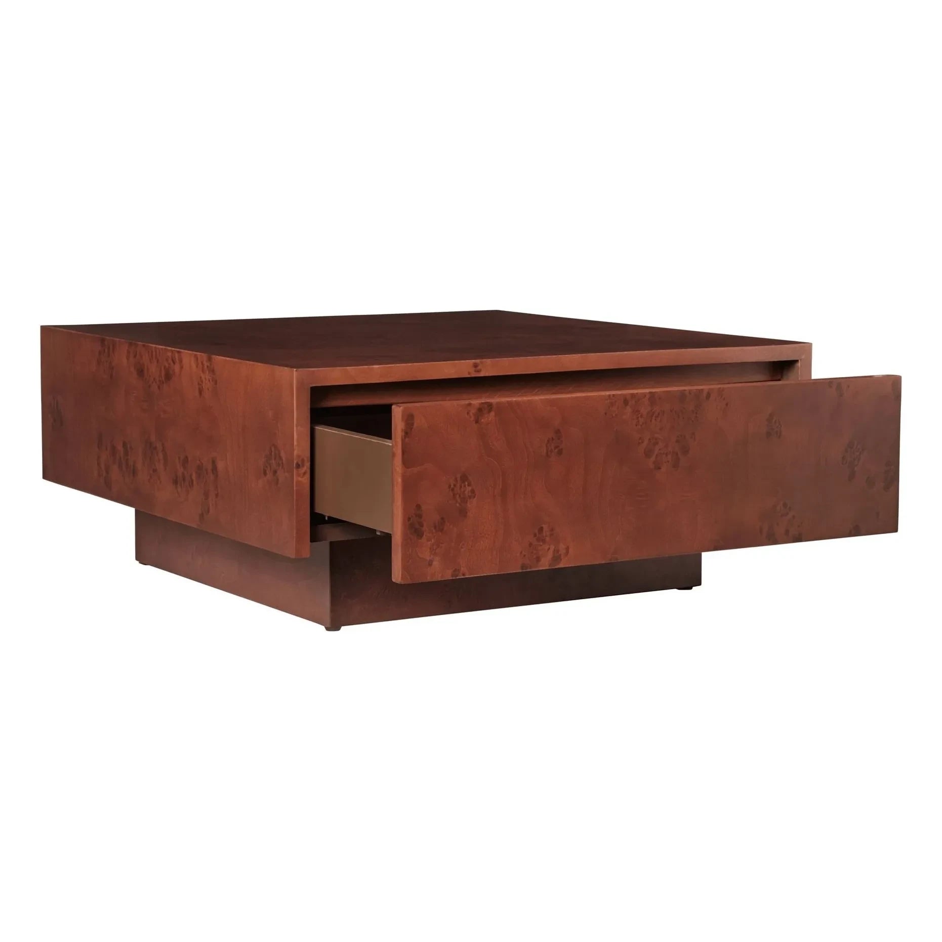 Ferm Living - FSC Blur Storage Beistelltisch mit Holzschublade | Dunkles Holz