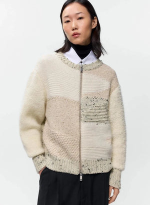 Cordera - Marled Merino Yünlü Hırka | Bej