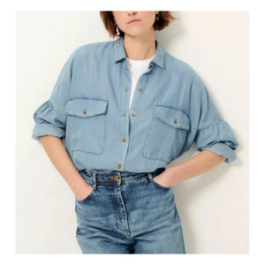 Sessùn - Camisa Chambray Botania | Azul