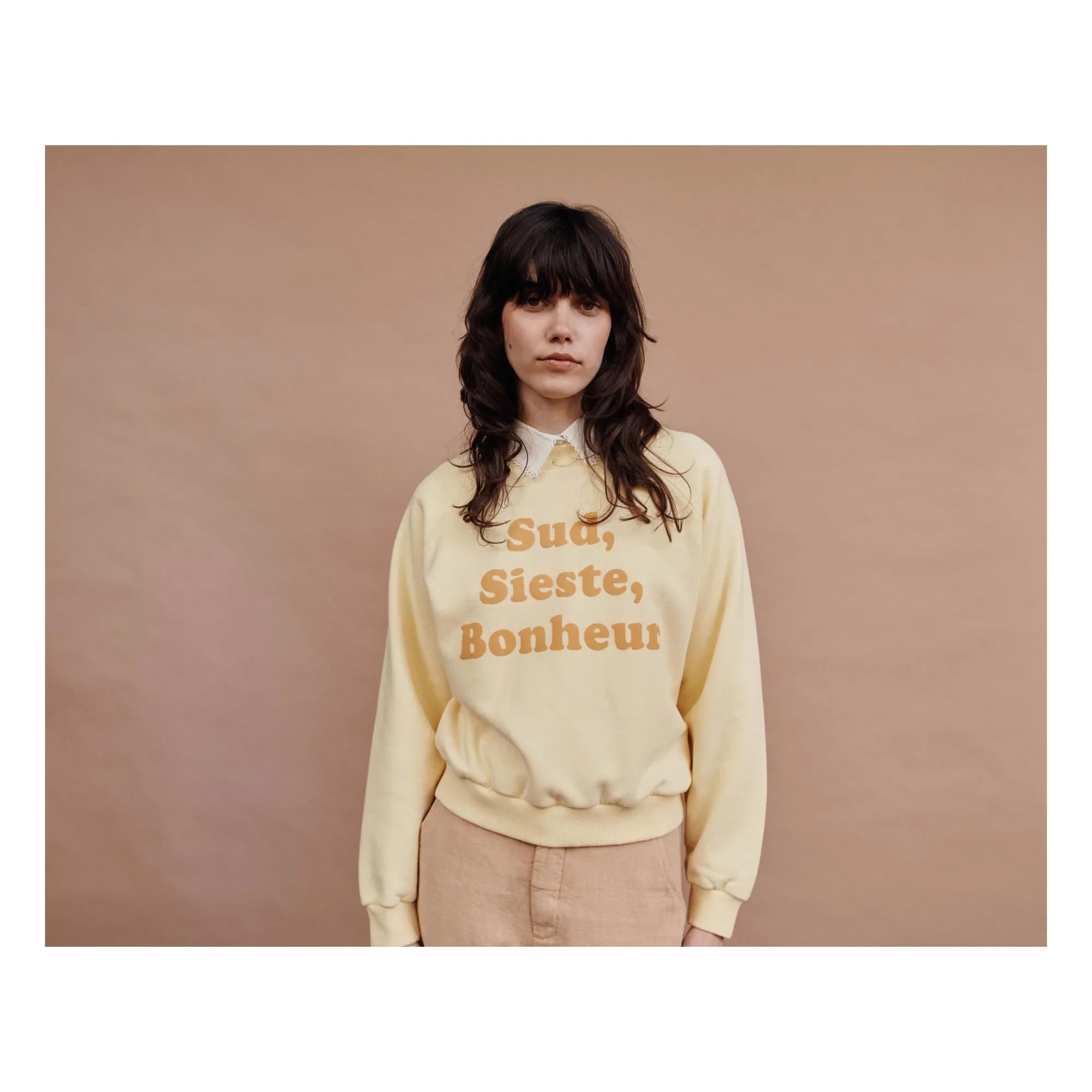 Emile et Ida - Sweatshirt Message Bio-Baumwolle | Mimose