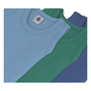 Petit Bateau - 3'lü Düz Atlet | Mavi