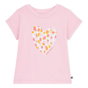 Petit Bateau – Bio-Baumwoll-Herz-T-Shirt | Rosa