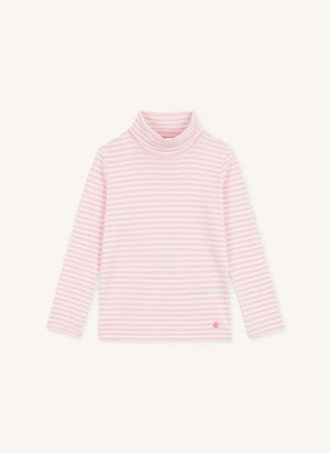 Petit Bateau - Düz çizgili balıkçı yaka | Pembe