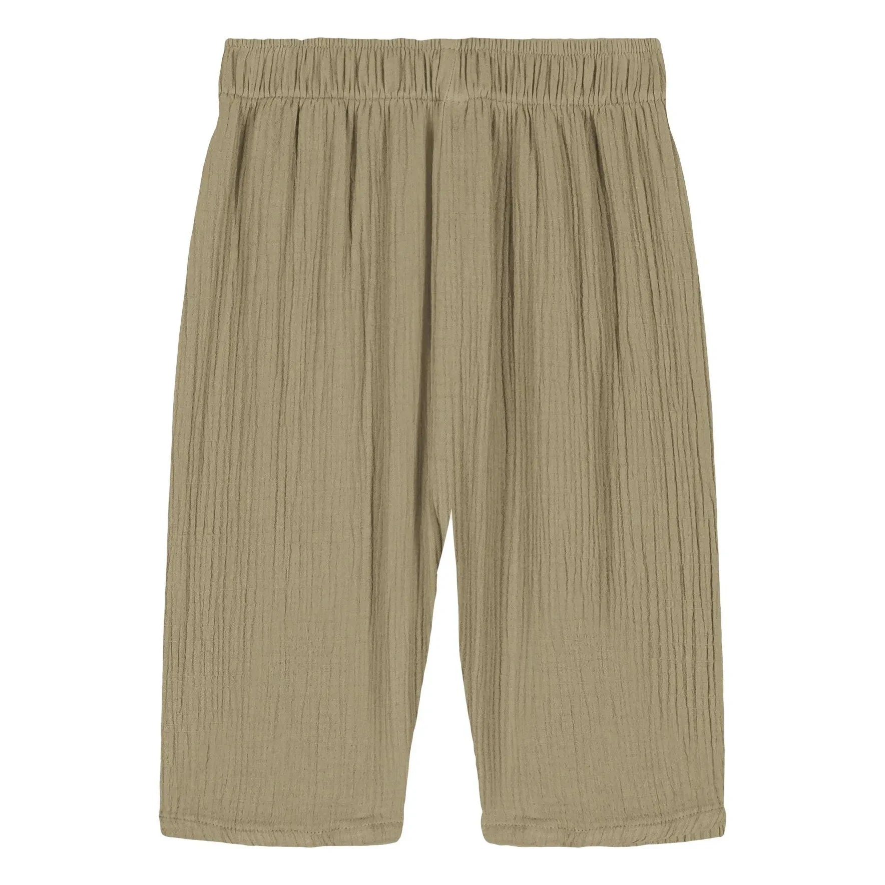 Studio Bohème - Cousin Gaze Organic Cotton Waffle Pants | Light Khaki