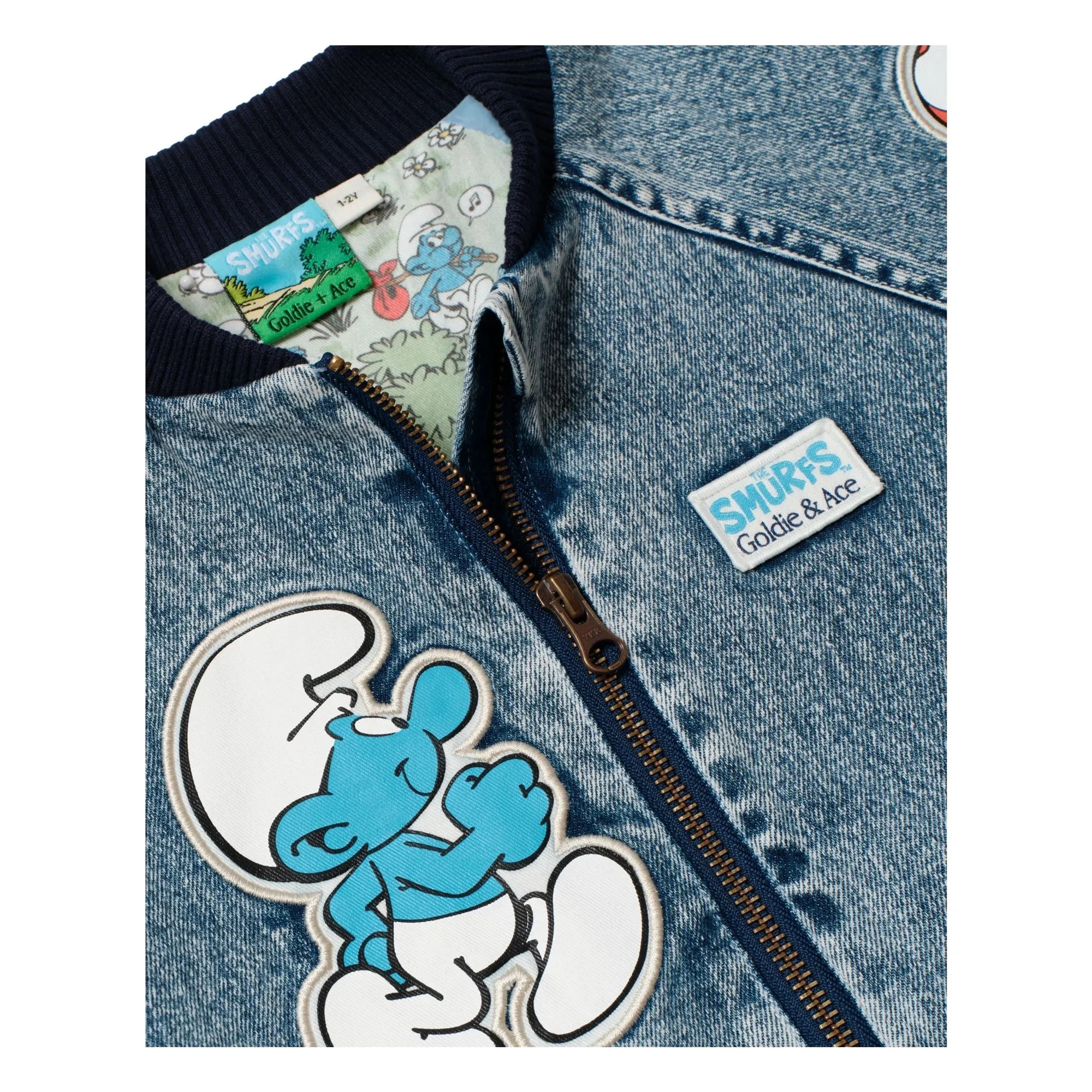 Goldie + Ace - Denim Jacket - Goldie + Ace x Schtroumpfs | Blue