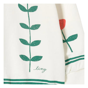 Tinycottons - Sudadera con flores de algodón orgánico | Blanco
