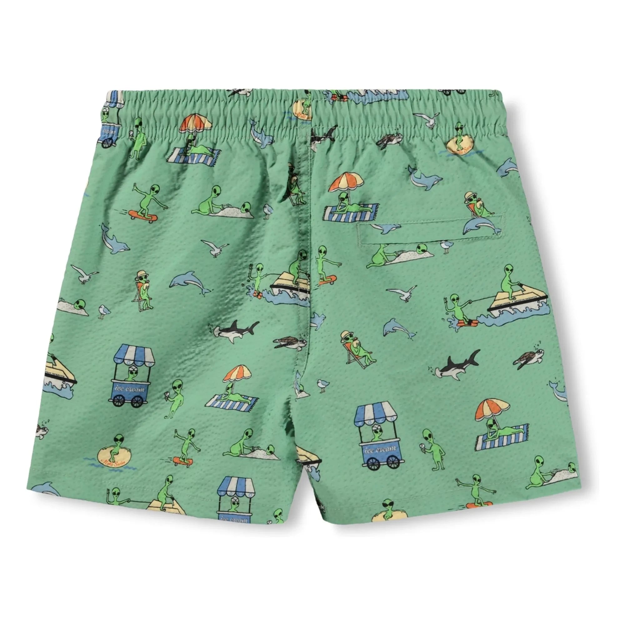 Molo - Niko Aliens Badeshorts | Grün