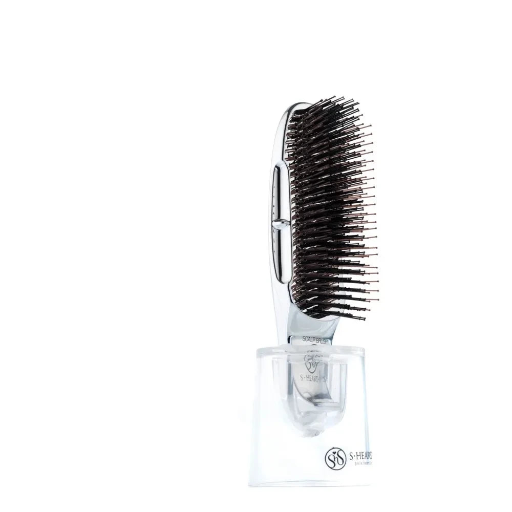 S.Heart.S - Mini Scalp+ Hairbrush for Thick Hair | Silver