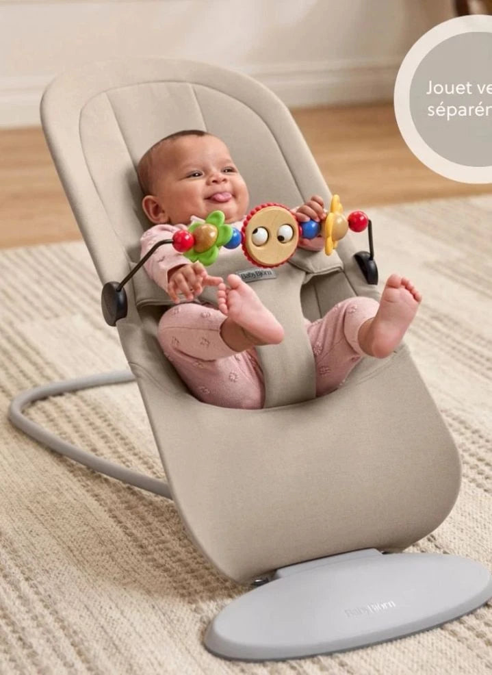 BabyBjörn - Begin Wippe - Weich gebürsteter Webstoff, Sandgrau | Sandgrau