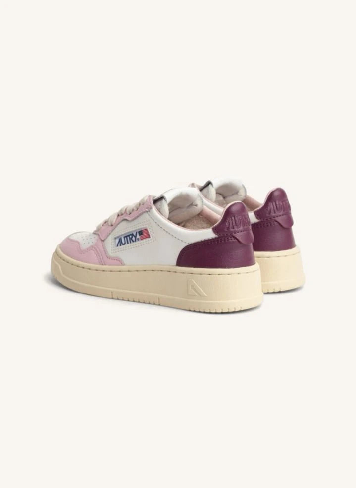 Autry - İki Renkli Çocuk Medalist Alçak Deri Sneakers | Pembe