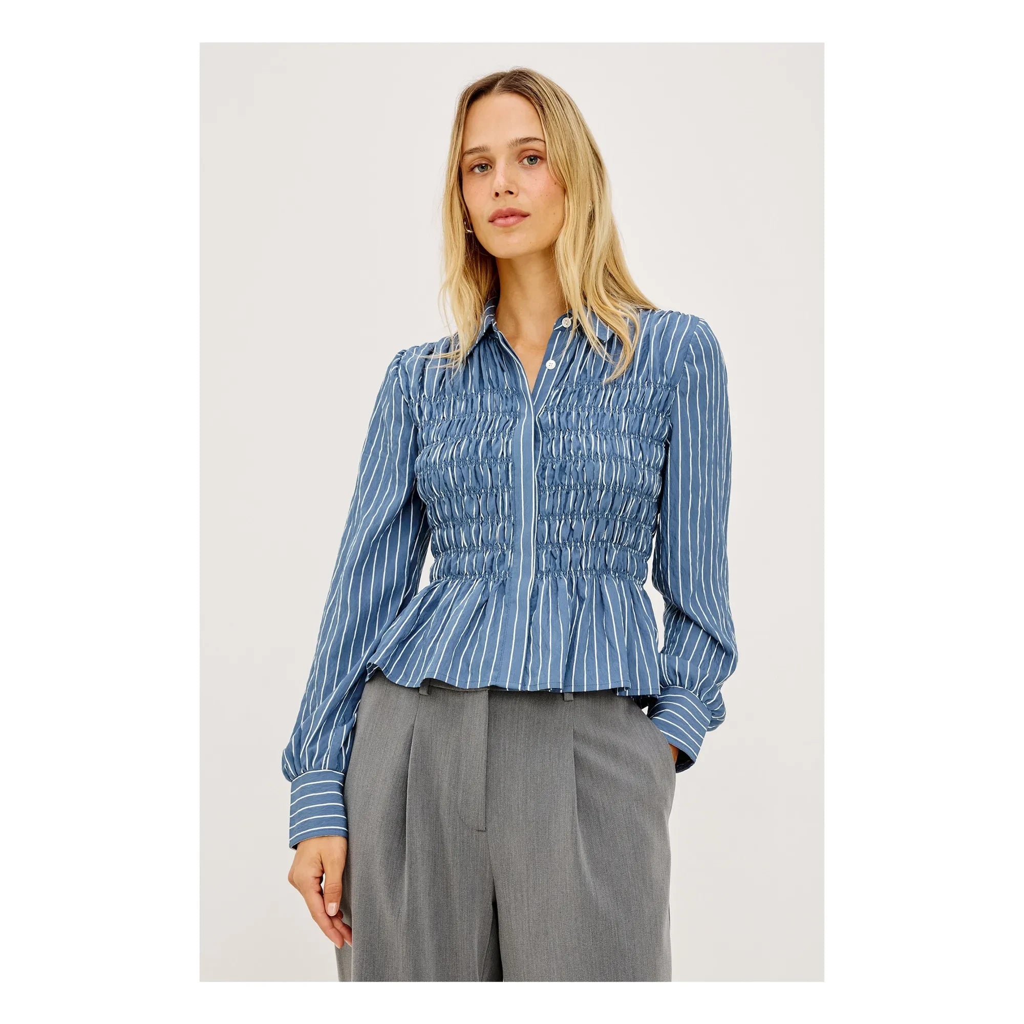 Rails - Bradshaw Çizgili Bluz | Denim Mavisi