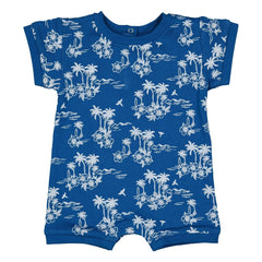 Louis Louise - Town Hawaiian Fleece Strampler | Indigo