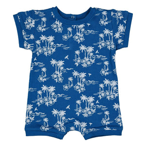 Louis Louise - Town Hawaiian Fleece Strampler | Indigo