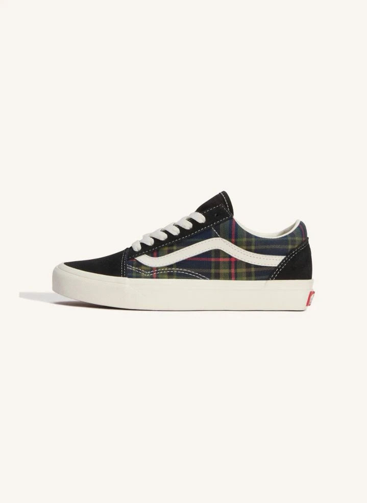 Vans - Old Skool Ekose Bağcıklı Spor Ayakkabı | Siyah