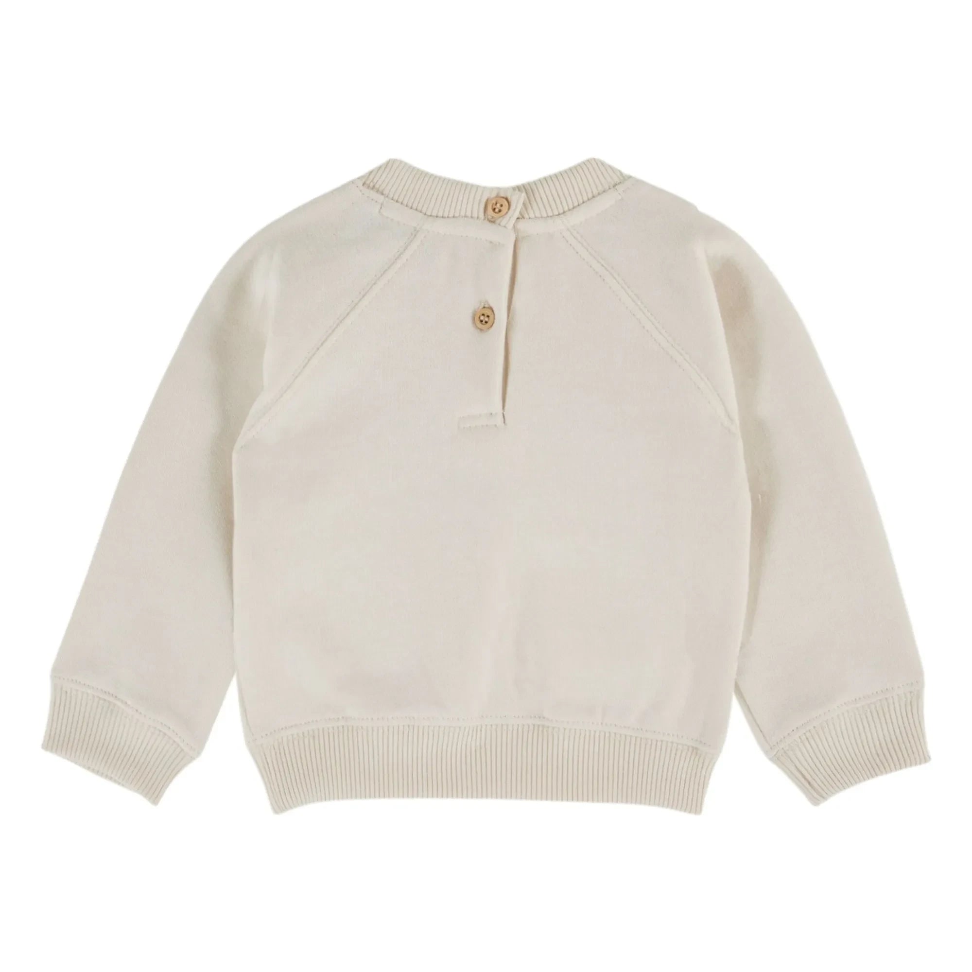 Emile et Ida - Pomme d'Amour sweatshirt Organik pamuk | Krem