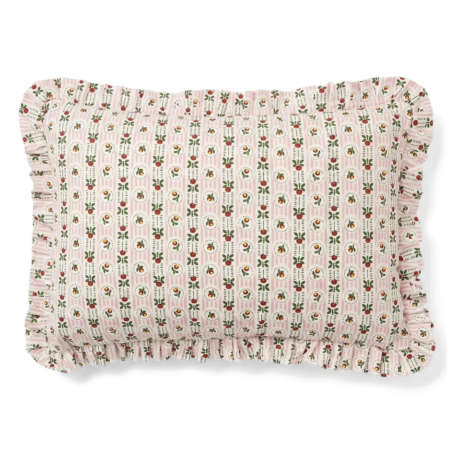Editions Aimable - Pommette Camille ruffled pillow | Pommette Poplin