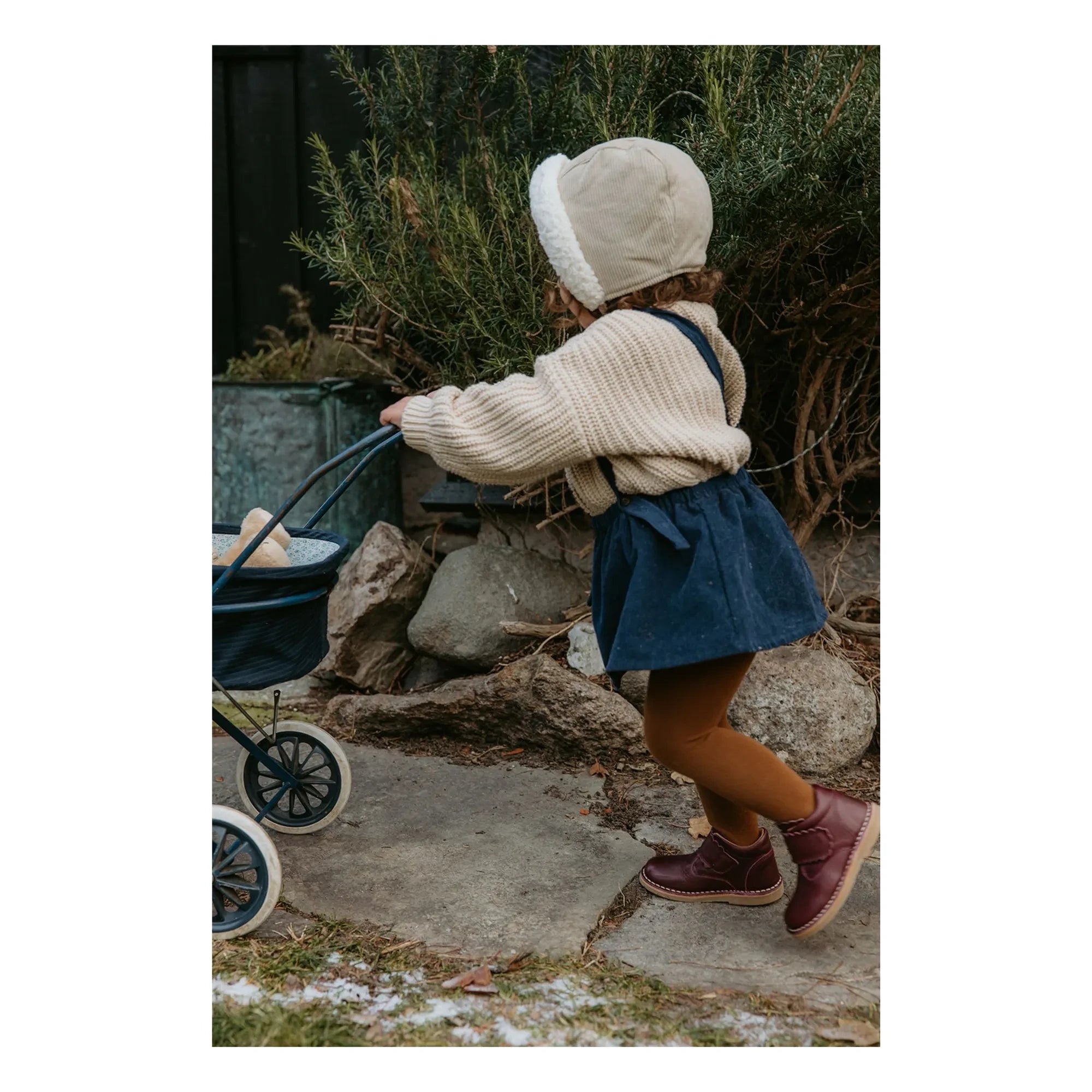Petit Nord - Gestreifte Kämme-Stiefel | Bordeaux