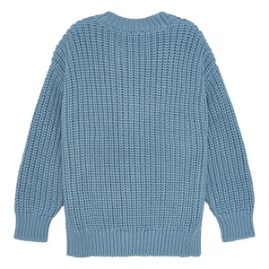 brunobruno nation - Strickjacke aus Bio-Baumwolle | Blau