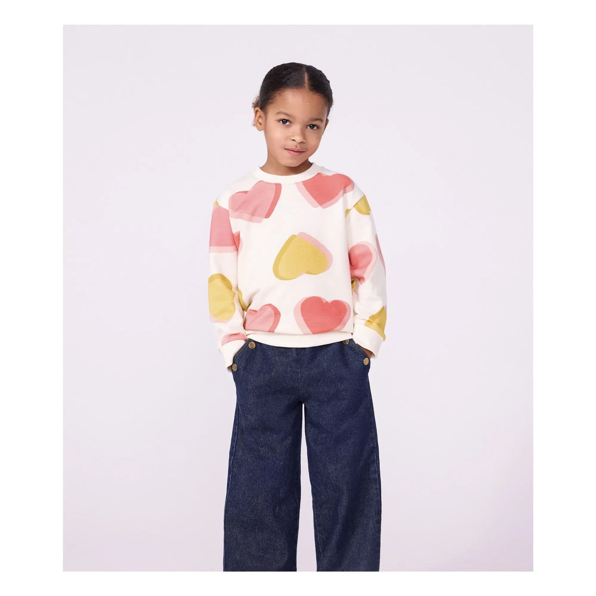 Petit Bateau - Sweat hearts | Beyaz