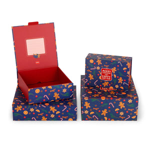 Legami - Medium Noel Gift Box - Gingerbread - Retail Box