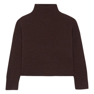 Kujten - Ulla Crop Kaşmir Kazak | Kahve
