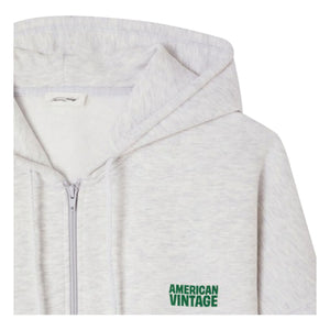 American Vintage - Baptown Fermuarlı Sweatshirt | Gri Melanj