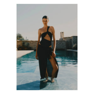 Vanessa Sposi - Crossed Veil Etek | Siyah