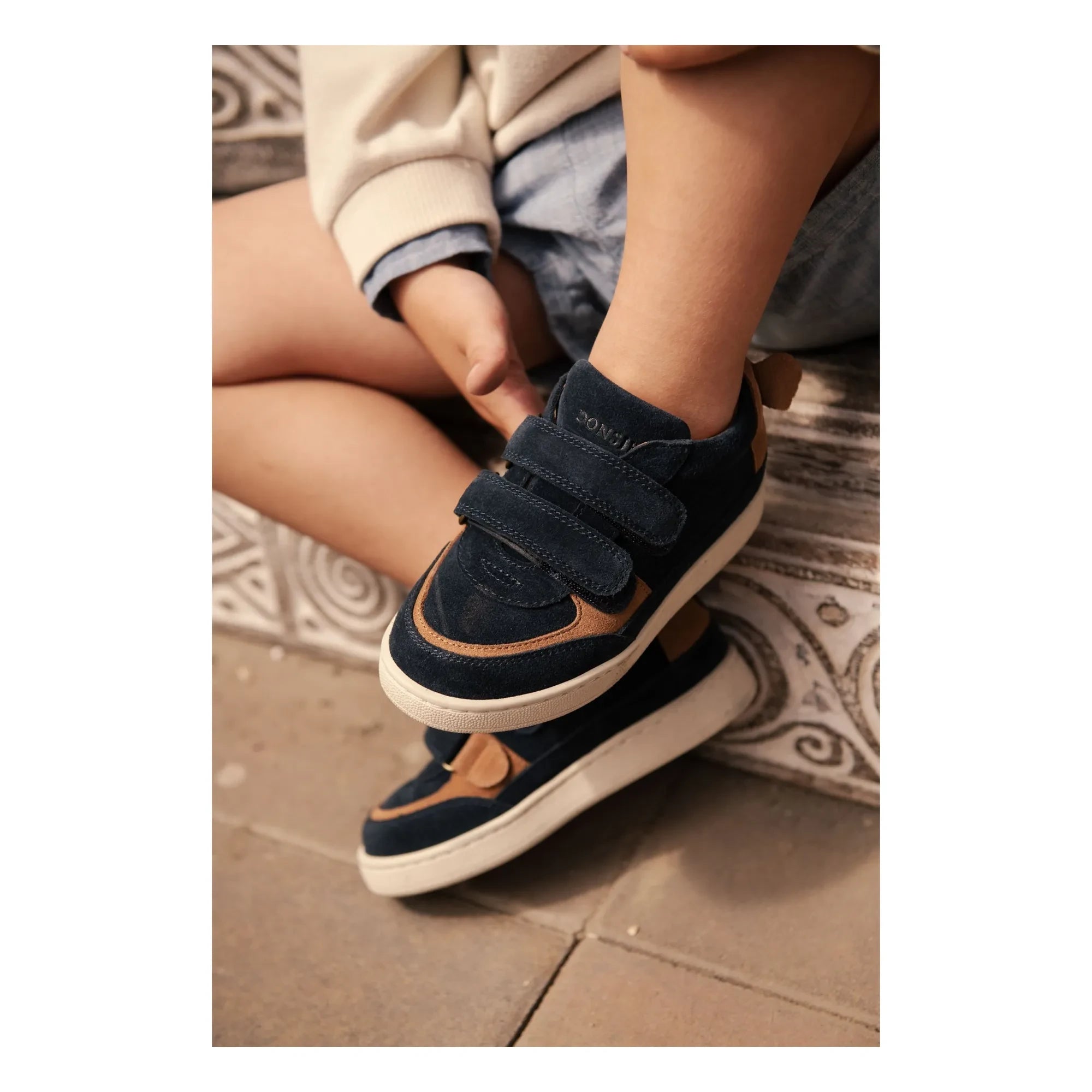 Donsje - Rinou Koala Suede Toothed Sneakers | Night Blue