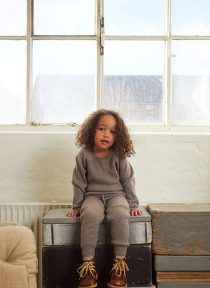 Copenhagen Colors - Classic Merino Wool Sweater | Taupe Brown