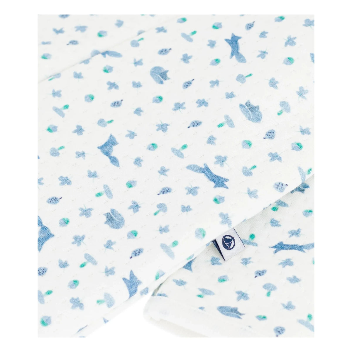 Petit Bateau - Tüylü Dors Bien Tilki Tulum Pijama Organik Pamuk | Beyaz