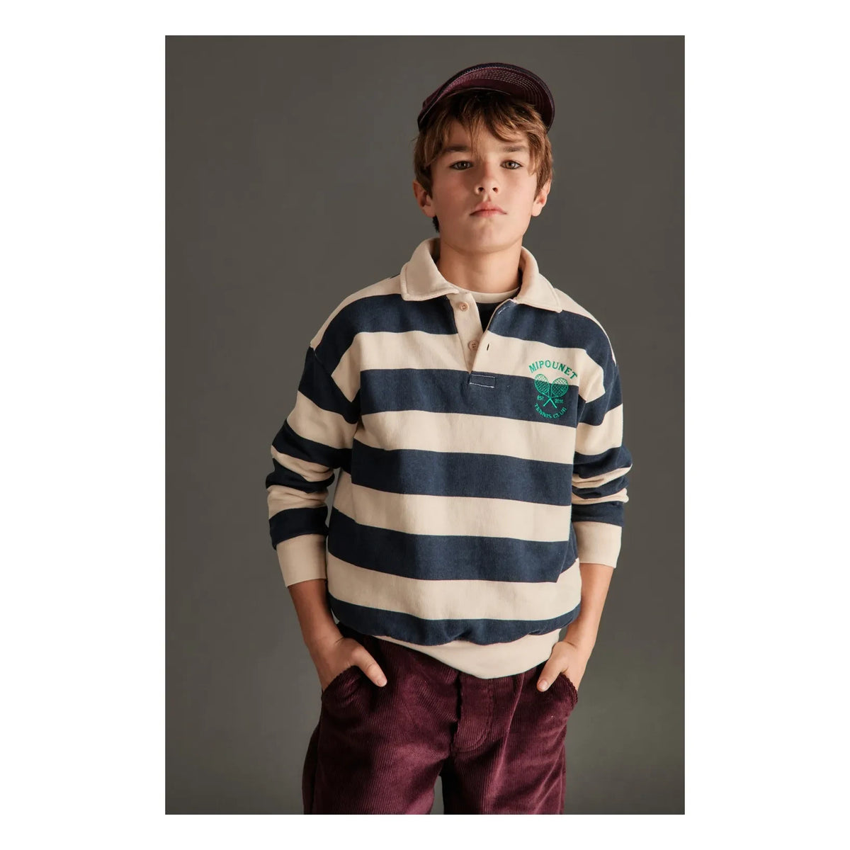 Mipounet - Pantalón de pana Olivier | Berenjena