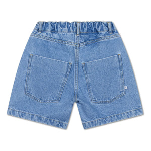 Repose AMS - Denim Bio-Baumwoll-Bermuda-Shorts | Blau