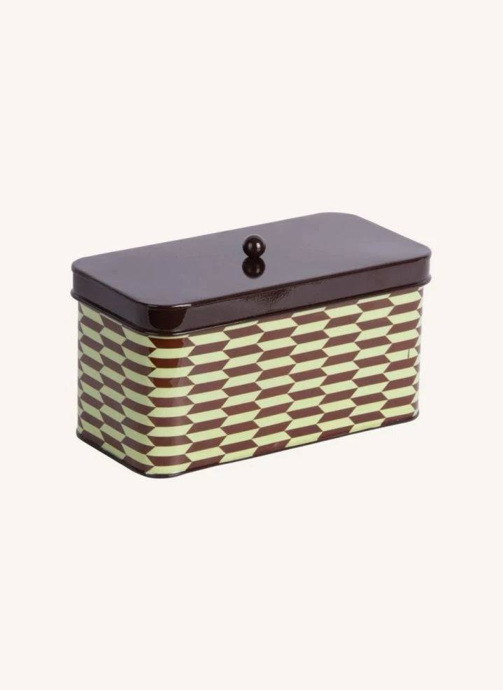 Present Time - Caja de Almacenamiento Metálica Salerno | Marrón
