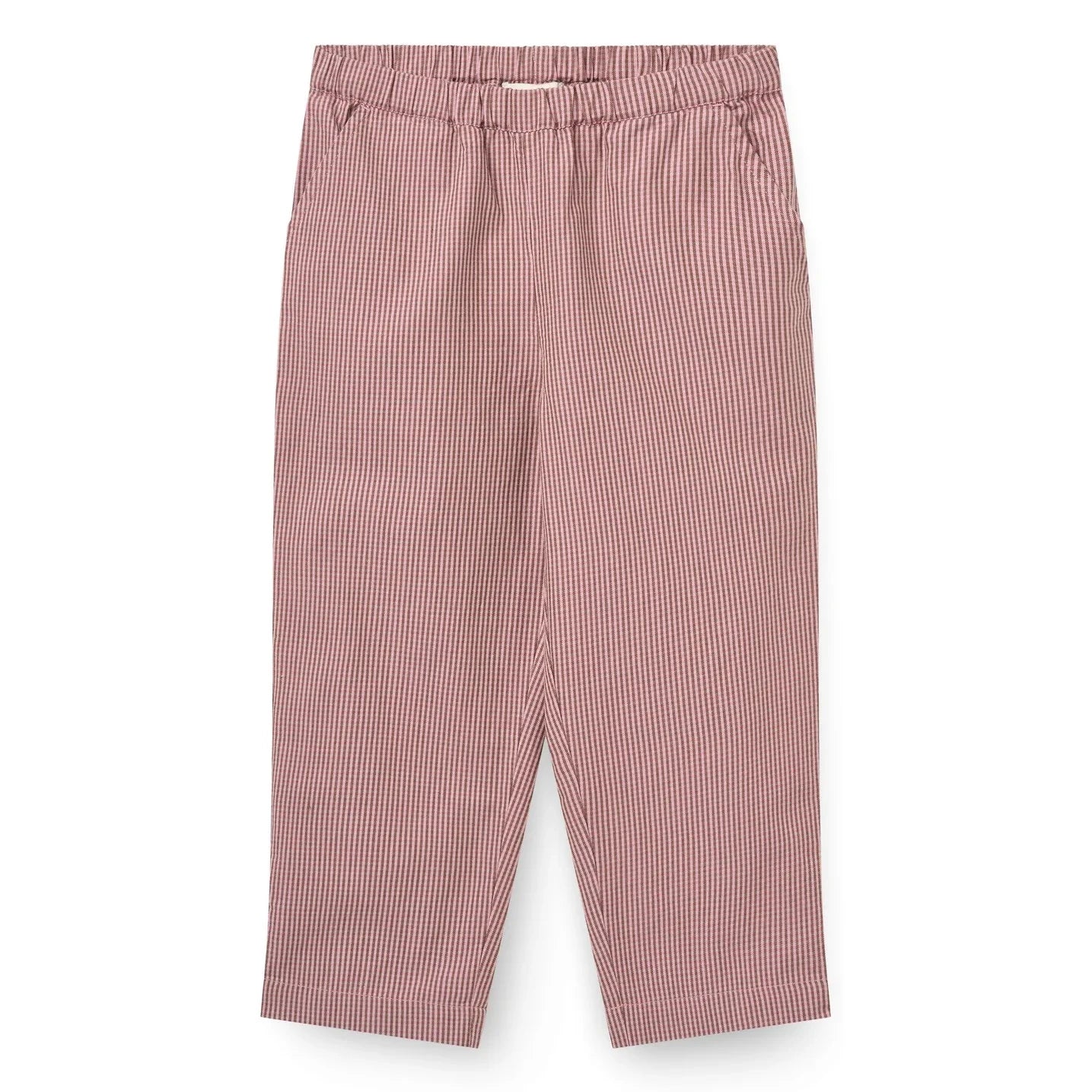 Copenhagen Colors - Organik Pamuk Kareli Pantolon | Toz Pembe