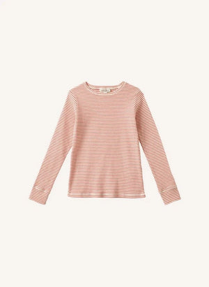 Caramel - Kishon Striped Baby T-Shirt | Red