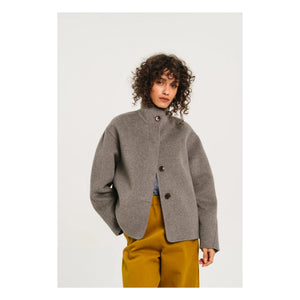 Sacrécoeur - Chaqueta de lana de doble cara Estele | Gris
