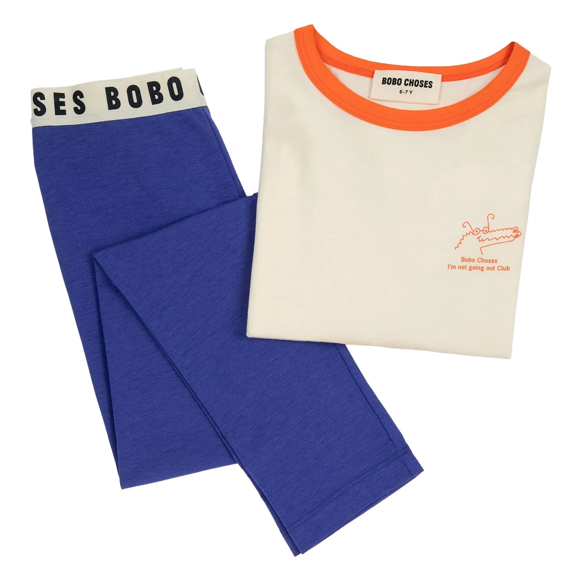 Bobo Choses - Krokodil Modal und Bio-Baumwolle Pyjama | Königsblau