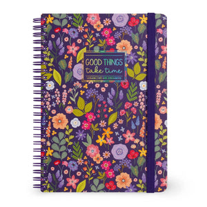 Legami - A5 Lined Notebook with Illustrated Hard Cover - Flowers - Jotter - Spiral-Bound
