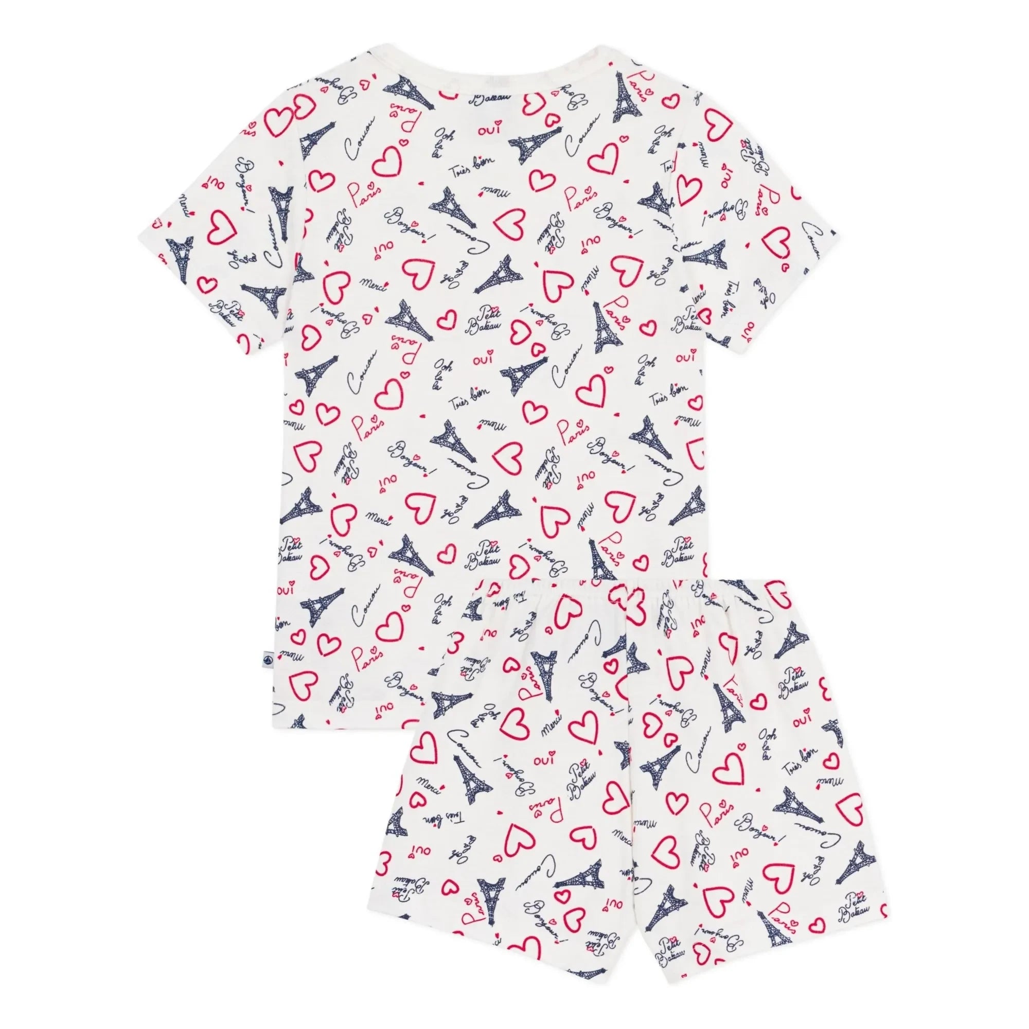 Petit Bateau - Pyjama Short Paris | Weiß